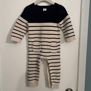 Bay Gap Navy and Cream one piece sweater